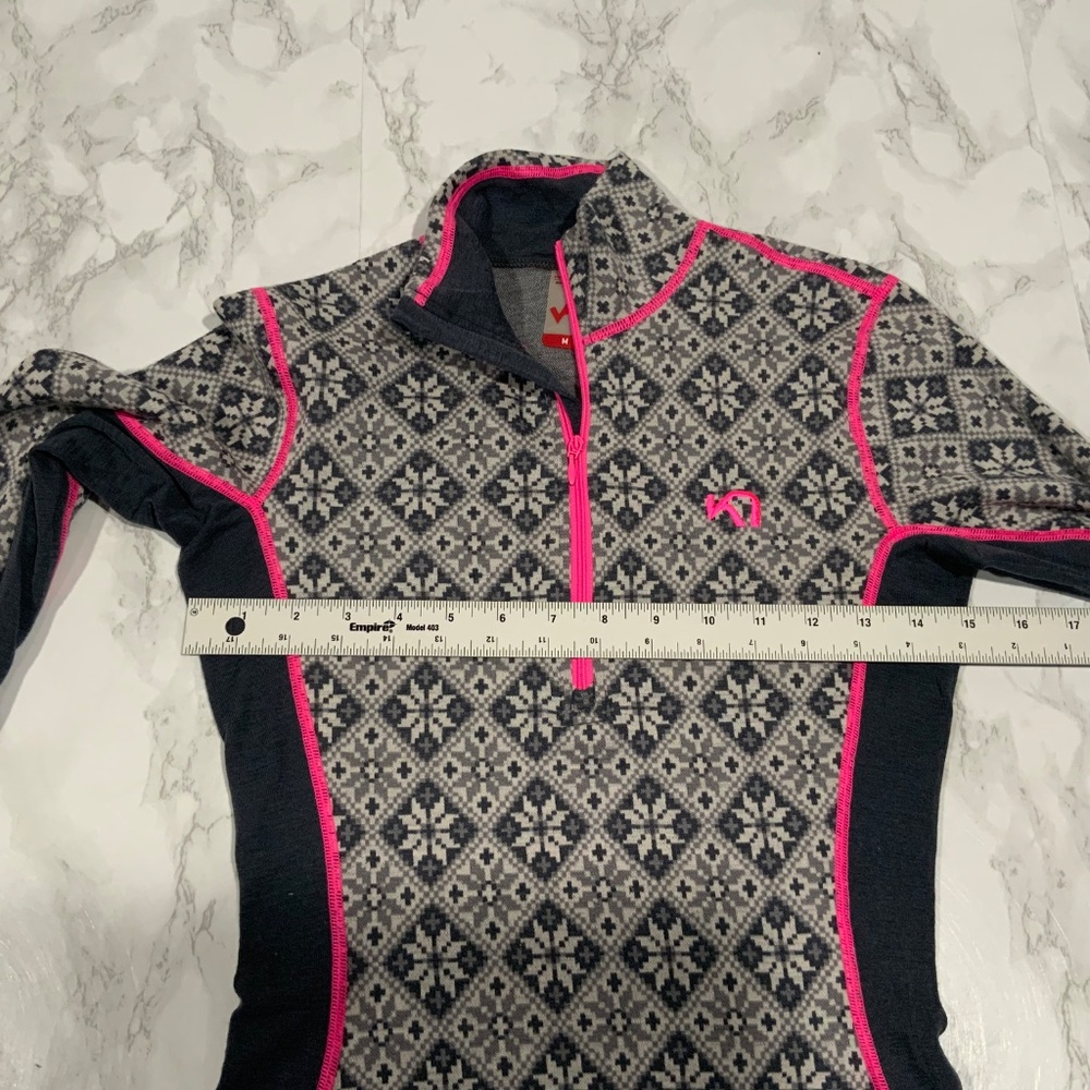 Kari Traa Sz M Rose half Zip Pullover Baselayer Top Shirt - Picture 7 of 8